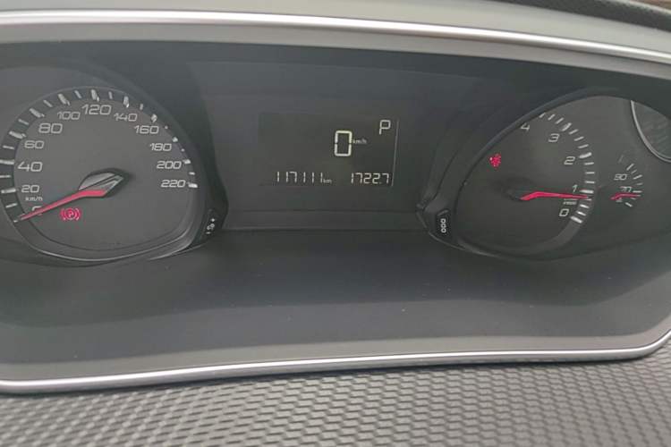 Used Peugeot 308 2018 1.6L Automatic Luxury Edition Odometer Close Up