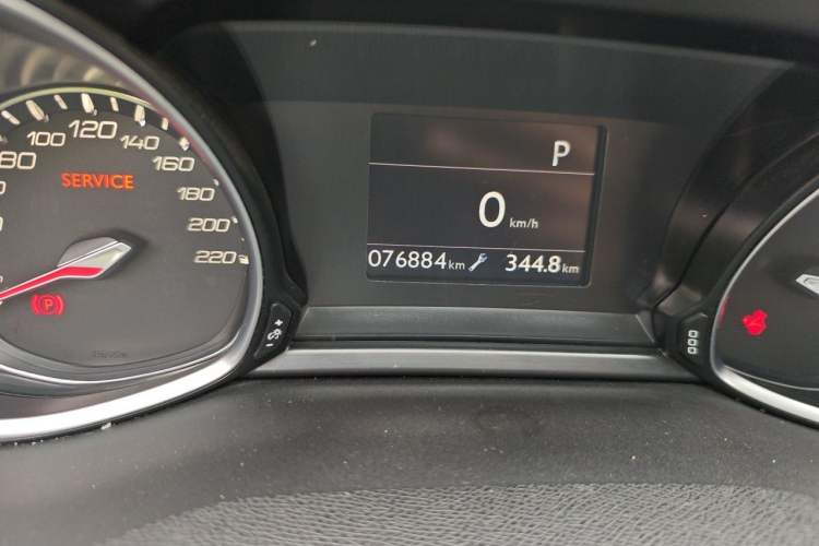 Used Peugeot 308S 2015 1.6T Automatic Ruichi Edition Odometer Close Up