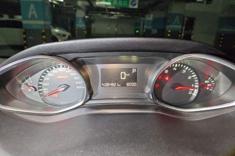 Used Peugeot 308S 2015 1.2T Automatic Jingchi Edition Odometer Close Up