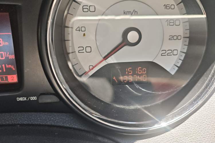 Used Peugeot 408 2011 1.6L Manual Comfort Edition Odometer Close Up