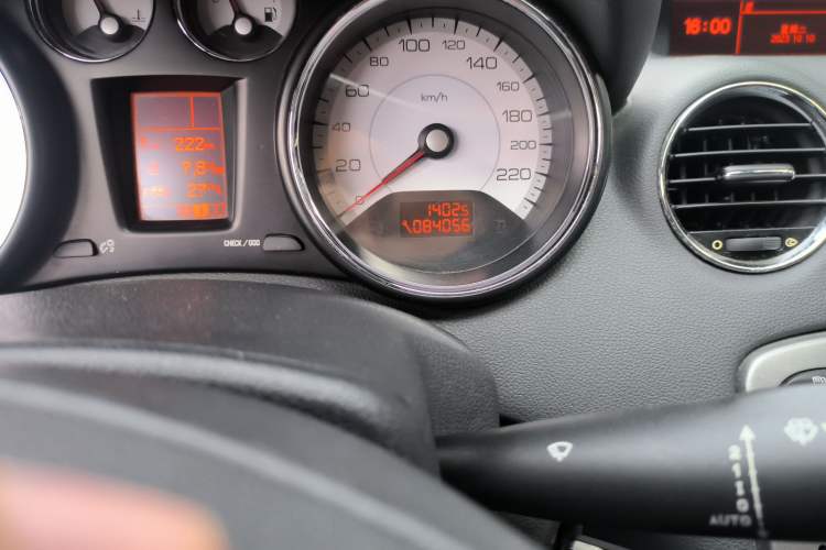 Used Peugeot 408 2011 2.0L Manual Luxury Edition Odometer Close Up
