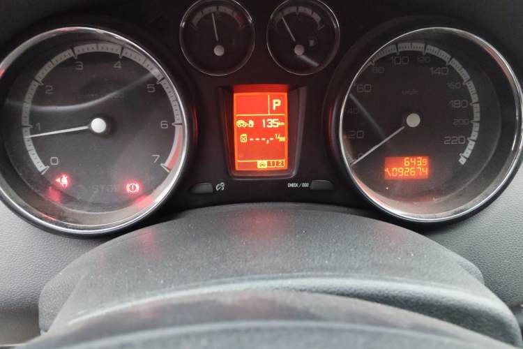 Used Peugeot 408 2011 1.6L Automatic Comfort Edition Odometer Close Up