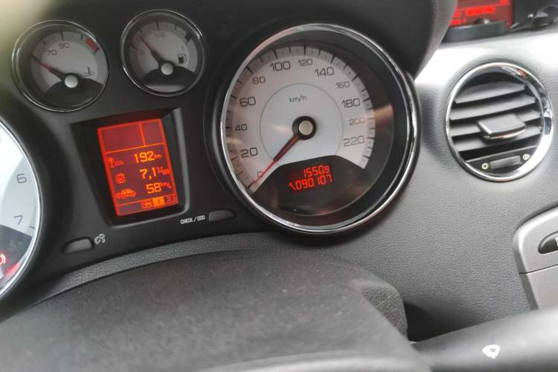 Used Peugeot 408 2011 2.0L Manual Luxury Edition Odometer Close Up