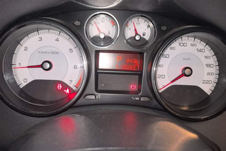 Used Peugeot 408 2013 1.6L Automatic Comfort Edition Odometer Close Up