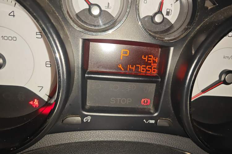 Used Peugeot 408 2013 2.0L Automatic Comfort Edition Odometer Close Up