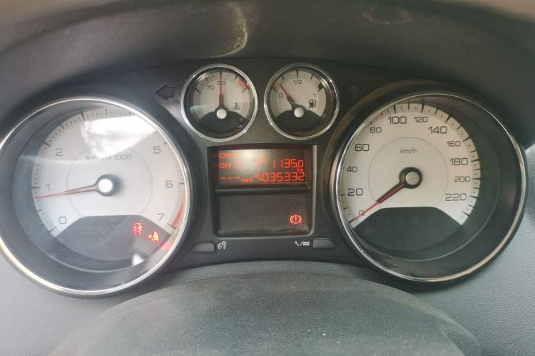 Used Peugeot 408 2013 2.0L Automatic Comfort Edition Odometer Close Up
