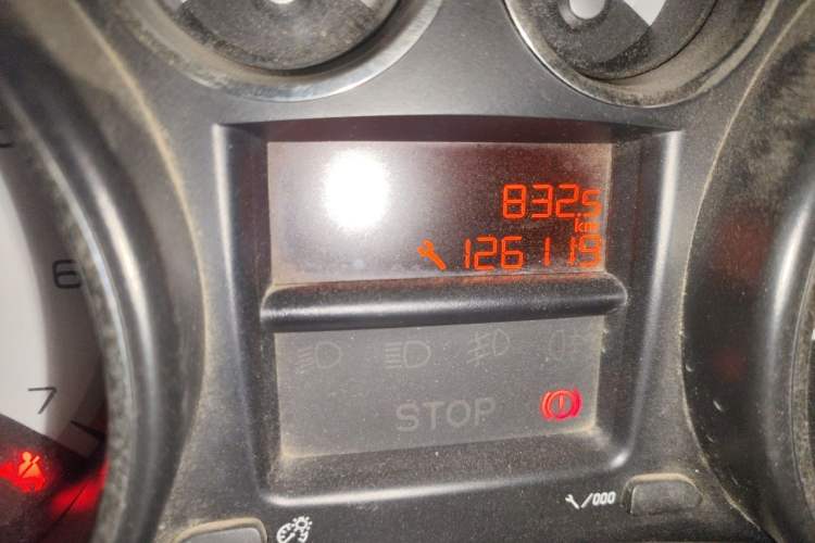 Used Peugeot 408 2013 2.0L Manual Comfort Edition Odometer Close Up