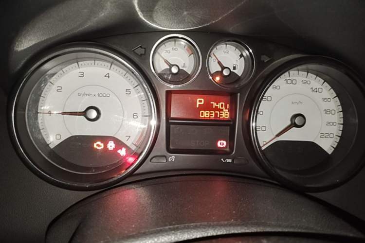 Used Peugeot 408 2013 2.0L Automatic Comfort Edition Odometer Close Up