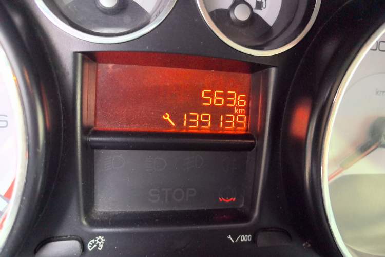 Used Peugeot 408 2013 2.0L Manual Comfort Edition Odometer Close Up