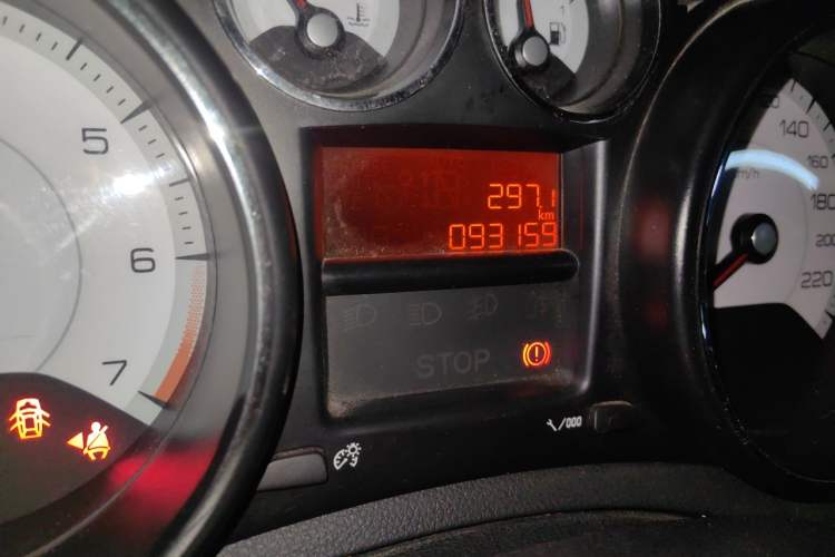 Used Peugeot 408 2013 1.6L Manual Comfort Edition Odometer Close Up
