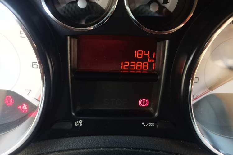 Used Peugeot 408 2013 1.6L Manual Comfort Edition Odometer Close Up