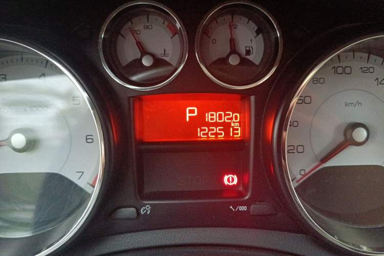 Used Peugeot 408 2013 1.6L Automatic Comfort Edition Odometer Close Up