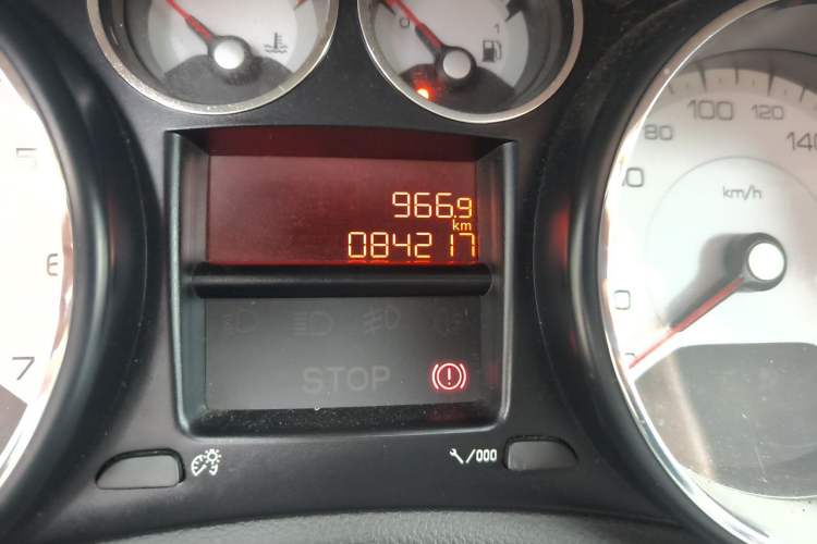 Used Peugeot 408 2013 1.6L Manual Comfort Edition Odometer Close Up