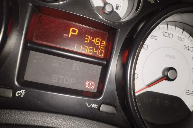 Used Peugeot 408 2013 2.0L Automatic Comfort Edition Odometer Close Up