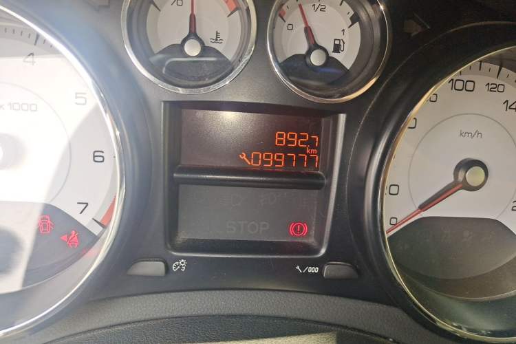 Used Peugeot 408 2013 2.0L Manual Comfort Edition Odometer Close Up