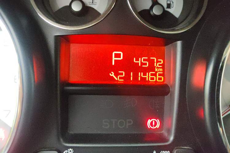 Used Peugeot 408 2013 2.0L Automatic Comfort Edition Odometer Close Up