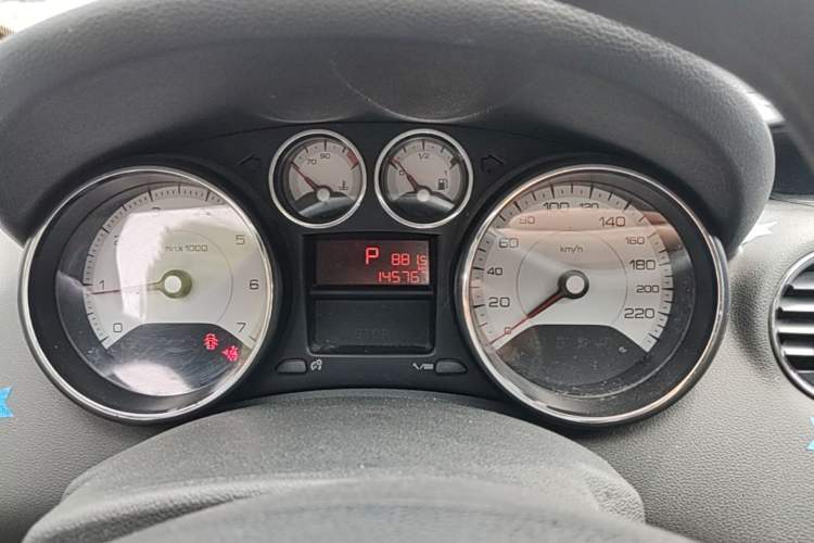 Used Peugeot 408 2013 1.6L Automatic Comfort Edition Odometer Close Up