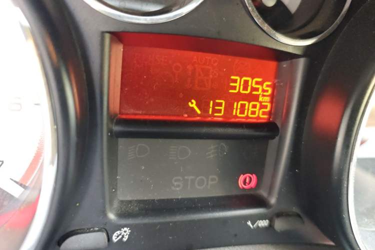 Used Peugeot 408 2013 1.6L Manual Comfort Edition Odometer Close Up
