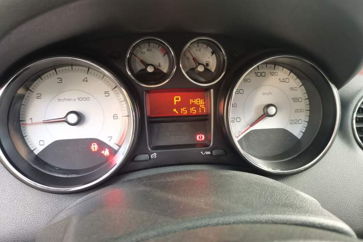 Used Peugeot 408 2013 1.6L Automatic Comfort Edition Odometer Close Up