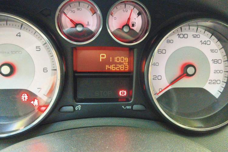 Used Peugeot 408 2013 1.6L Automatic Comfort Edition Odometer Close Up