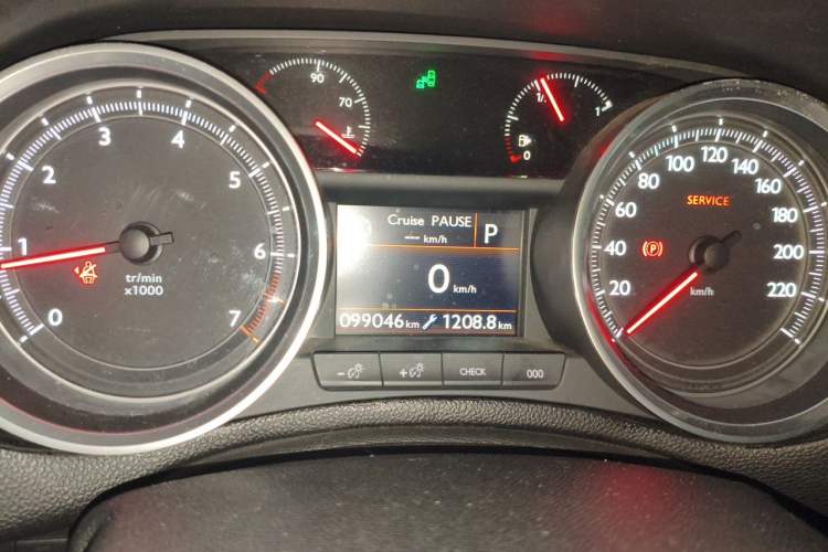 Used Peugeot 408 2014 1.6T Automatic Supreme Edition Odometer Close Up