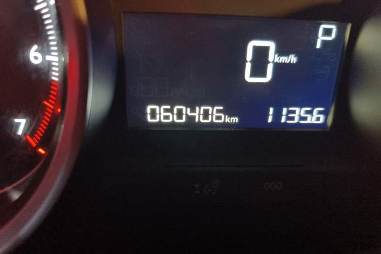 Used Peugeot 408 2014 1.8L Automatic Luxury Edition Odometer Close Up