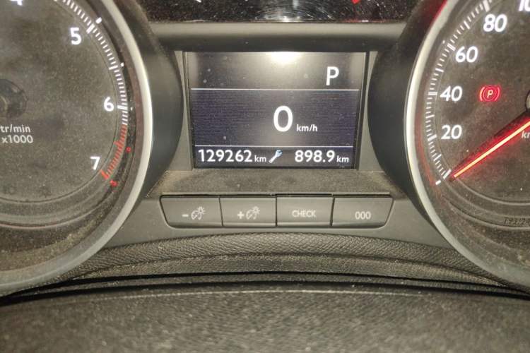 Used Peugeot 408 2014 1.6T Automatic Prestige Edition Odometer Close Up