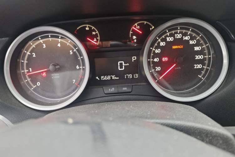 Used Peugeot 408 2014 1.8L Automatic Luxury Edition Odometer Close Up