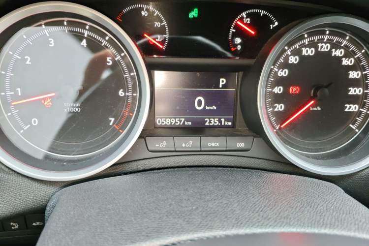 Used Peugeot 408 2014 1.6T Automatic Supreme Edition Odometer Close Up