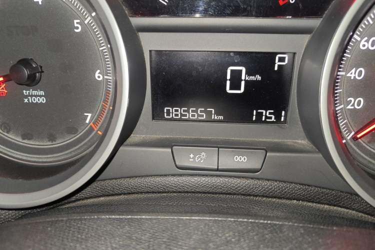 Used Peugeot 408 2014 1.8L Automatic Luxury Edition Odometer Close Up