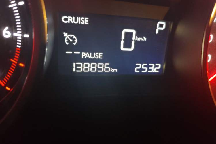 Used Peugeot 408 2014 1.8L Automatic Luxury Edition Odometer Close Up