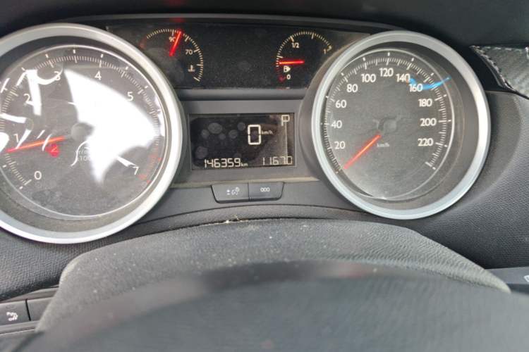 Used Peugeot 408 2014 1.8L Automatic Luxury Edition Odometer Close Up