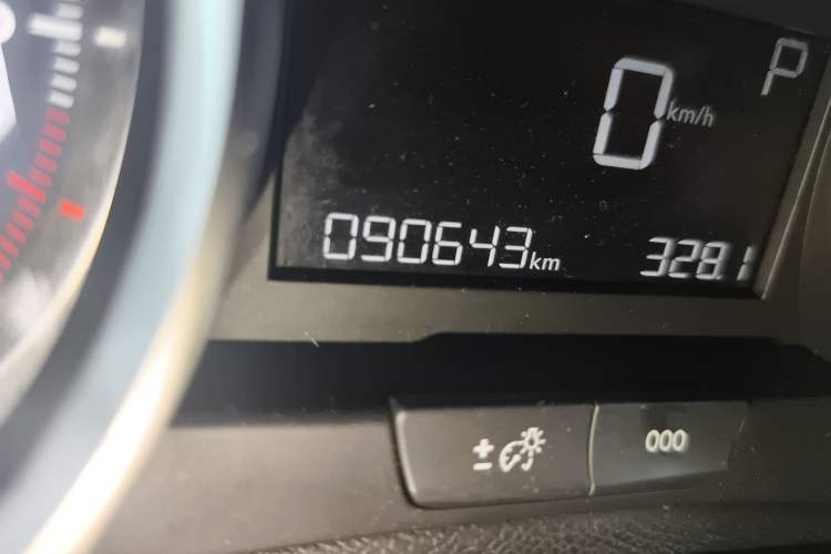 Used Peugeot 408 2014 1.8L Automatic Luxury Edition Odometer Close Up