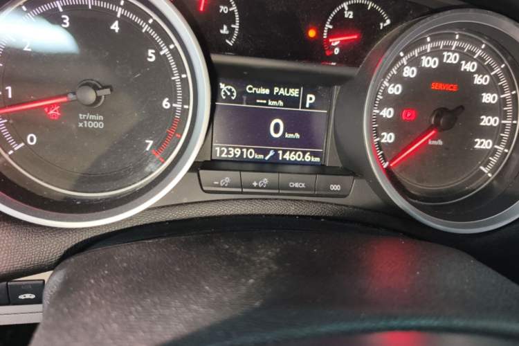Used Peugeot 408 2014 1.6T Automatic Prestige Edition Odometer Close Up