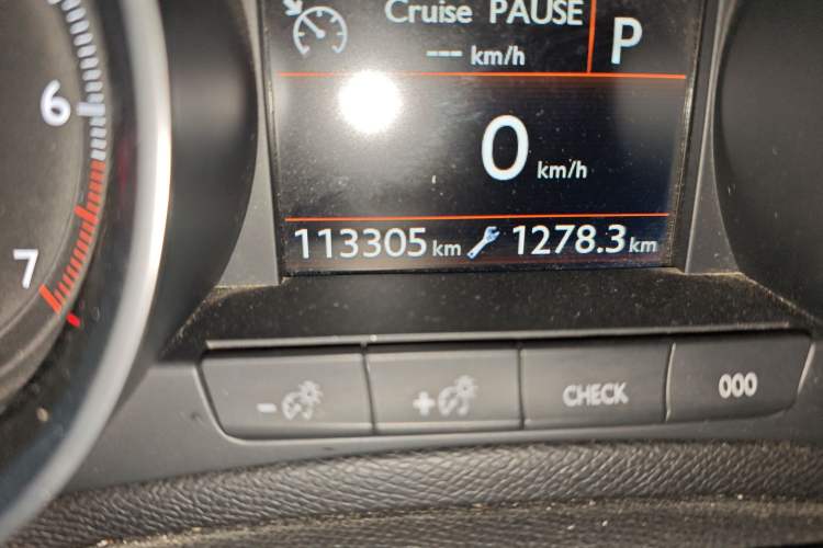 Used Peugeot 408 2014 1.6T Automatic Supreme Edition Odometer Close Up