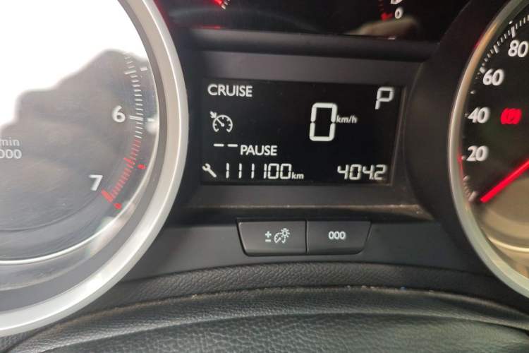 Used Peugeot 408 2014 1.8L Automatic Luxury Edition Odometer Close Up