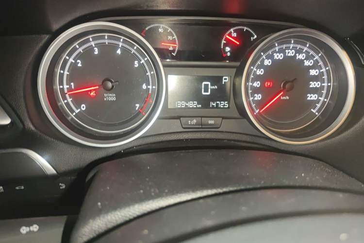 Used Peugeot 408 2014 1.8L Automatic Luxury Edition Odometer Close Up