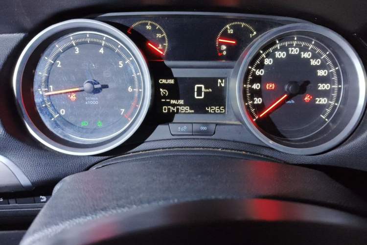 Used Peugeot 408 2014 1.8L Automatic Luxury Edition Odometer Close Up