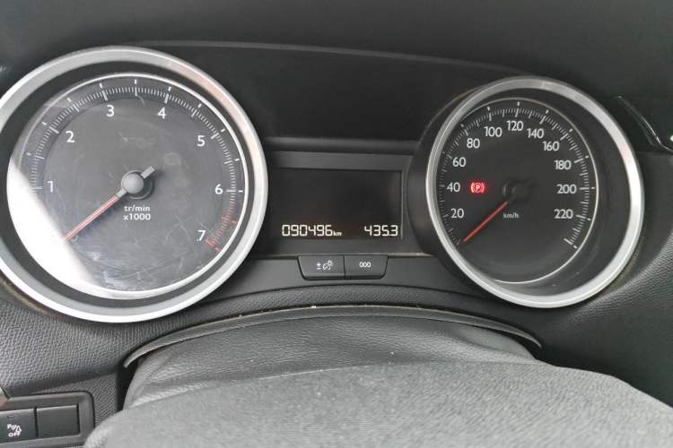 Used Peugeot 408 2014 1.8L Automatic Luxury Edition Odometer Close Up