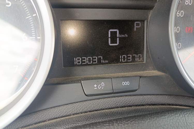 Used Peugeot 408 2014 1.8L Automatic Luxury Edition Odometer Close Up