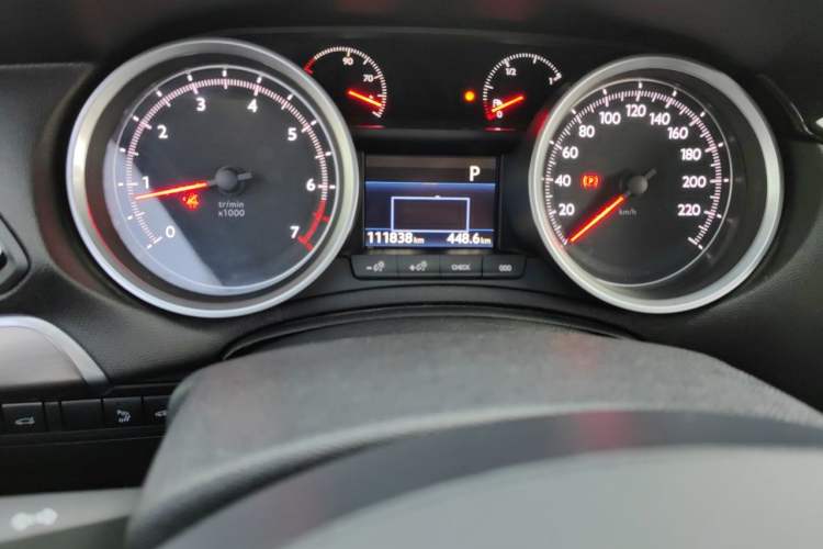 Used Peugeot 408 2014 1.6T Automatic Prestige Edition Odometer Close Up