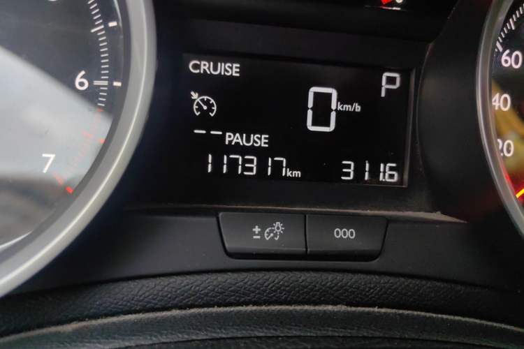 Used Peugeot 408 2014 1.8L Automatic Luxury Edition Odometer Close Up