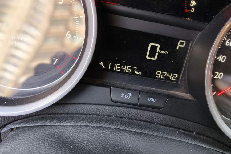 Used Peugeot 408 2014 1.8L Automatic Luxury Edition Odometer Close Up