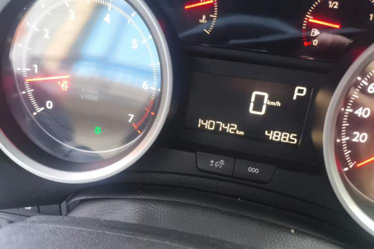 Used Peugeot 408 2014 1.8L Automatic Luxury Edition Odometer Close Up