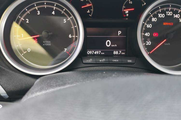 Used Peugeot 408 2014 1.6T Automatic Prestige Edition Odometer Close Up
