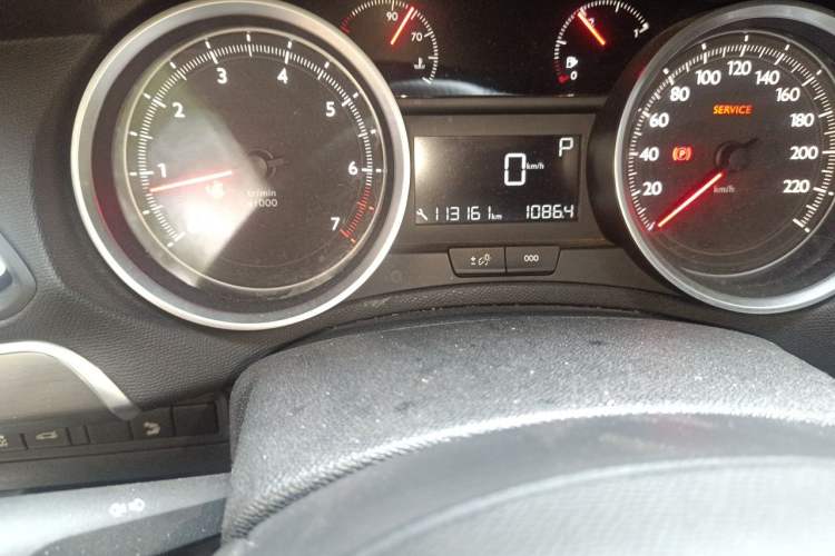 Used Peugeot 408 2014 1.8L Automatic Luxury Edition Odometer Close Up