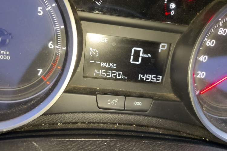 Used Peugeot 408 2014 1.8L Automatic Luxury Edition Odometer Close Up