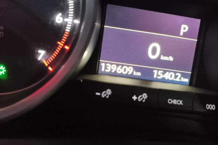 Used Peugeot 408 2014 1.6T Automatic Supreme Edition Odometer Close Up