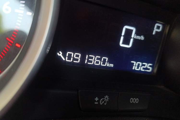 Used Peugeot 408 2014 1.6T Automatic Supreme Edition Odometer Close Up