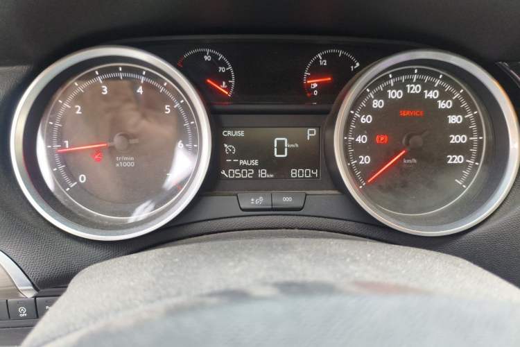 Used Peugeot 408 2014 1.8L Automatic Luxury Edition Odometer Close Up